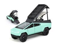 SYOEUR 1:24 For Tesla Cybertruck Pickup Alloy Camping RV Car Model Diecasts Metal Toy Van Touring Motorhome Sound Light Hobby Vehicles Playgame Kit(green)