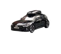 SYOEUR 1/32 For Audi RS6 Miniature Diecast Toy Car Model Sound & Light Doors Openable Educational Collection Hobby Vehicles Playgame Kit(Black)