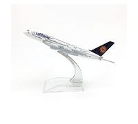 SYOEUR 1 400 For Lufthansa Airbus A380 16cm Realistic Alloy Aircraft Model Children Gift Collection Toy Car Hobby Playgame Kit