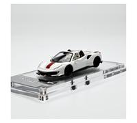SYOEUR 1:64 For Scale Novitec 488 Convertible Supercar Diecast Vehicle Display Or Play Hobby Vehicles Playgame Kit(White)