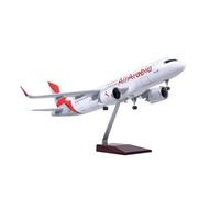 SYOEUR 1:80 For AirArabia A320 Diecast Resin Model Airbus Plane With Light Airplane Collection Display(With light)