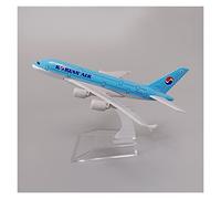 SYOEUR 16cm For Korean Air Airbus A380 Airplane Model Alloy Metal Die Cast Miniature Plane Playkits