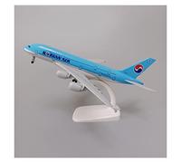 SYOEUR 20cm For Korean Air Airbus A380 Alloy Die-Cast Miniature Plane Model With Wheels Playkits