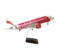 SYOEUR For Air Asia A320 LED Lighting Metal Die-cast Airplane Model 46cm Replica Ornament Playkits