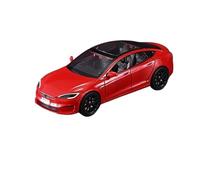 SYOEUR Toy Car 1:24 Scale For Tesla Model S Alloy Diecast Metal Sound Light Central Control Ornaments Hobby Vehicles Playgame Kit(Red)