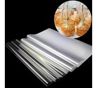 SYOGUA 150 Pieces Clear Cellophane Sheets 12 x 12 inches 3 Mil Thick Clear Gift Wrap Sheet, Crystal Clear Cellophane Wrap Candy Wrappers for Treats, Candies, Cake Pop, Henna Cones, DIY Crafts