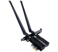 SYONCON WiFi 6E AXE5400 PCIe WiFi Card intel AX210 Chipset with Bluetooth 5.3 Tri-Band 2.4G/5G/6GHz 5374Mbps PCI Express Wireless Network Card Wi-Fi Adapter for Desktop PC Windows 10/11 (Black)