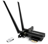 SYONCON WiFi Card 7 PCIe BE6500, Wi-Fi Adapter with Bluetooth 5.4, Tri-Band (6GHz Max 2882Mbps, 5GHz Max 2882Mbps, 2.4GHz Max 574Mbps) PCI Express Network Card for PC Windows 11