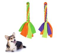 SYOOY 2 Pack Dog Fleece Rope Toy - Tug of War Rope,Interactive Dog Toys,Dog Flirt Pole Replacement Toys for Chase, Chew & Exercise & Training