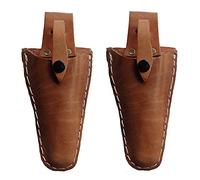 SYOOY 2 PCS Leather Pruner Holster Hanging Pouch with Safety Lock for Pliers Pruner (Pruner not Included)