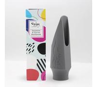 Syos Originals Alto Saxophone Mouthpiece, Smoky Model (Easy to Play, Dark sound with Projection), 6 Tip Opening, Anthracite Metal