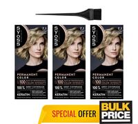 Syoss 7-1 Natural Medium Blonde Professional Salon Quality Hair Color 3-Pack