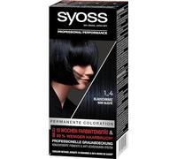 Syoss Colour Coloration 1_4 Blue Black Level 3 (3 x 115 ml), Permanent Colouration for up to 10 Weeks of Colour Intensity and 70% Less Hair Breakage*