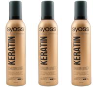 Syoss Keratin Foam Styler 3 x 250ml 48H Extra Strong Hold Shine Boost Hold:4
