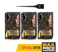Syoss Oleo 5-54 Ash Light Brown Ammonia Free Intense Cool-Toned Hair Color 3-Pcs