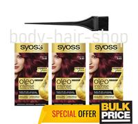 Syoss Oleo 5-92 Bright Red Hair Color Intense Vibrant Pigment Radiance 3-Pack