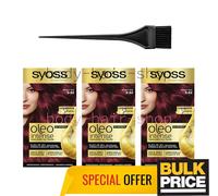 Syoss Oleo 5-92 Bright Red Hair Color Intense Vibrant Pigment Radiance 3-Pack