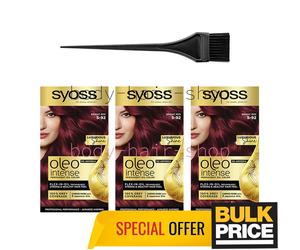 Syoss Oleo 5-92 Bright Red Hair Color Intense Vibrant Pigment Radiance 3-Pack