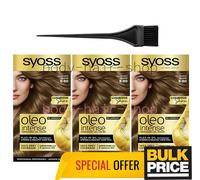 Syoss Oleo 6-80 Hazelnut Blond Hair Color Intense Warm Oil Nourishing 3-Pack