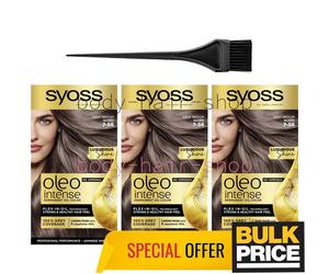 Syoss Oleo 7-56 Ashy Medium Blond Intense Elegant Cool-Toned Hair Color 3-Pack