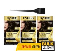 Syoss Oleo Intense 3-10 Deep Brown Ammonia Free Hair Color Salon Quality 3-Pack
