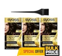 Syoss Oleo Intense 3-10 Deep Brown Hair Color Cream Salon-Style Quality 3-Pack