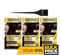 Syoss Oleo Intense 3-33 Rich Plum/Aubergine Hair Color Luxurious Purple 3-Pack