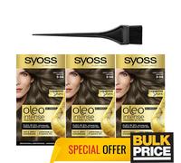 Syoss Oleo Intense 5-54 Ash Light Brown Ammonia Free Hair Color Bulk Deal 3-Pack