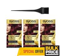 Syoss Oleo Intense 5-92 Bright Red Impressive Hair Color Shine Radiance 3-Pack