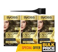 Syoss Oleo Intense 6-10 Dark Blond Ammonia Free Hair Color Salon Quality 3-Pack