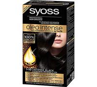 Syoss Oleo Intense Hair Color Dye 100% Pure Oils 0% Amonia 1-10 Intense Black