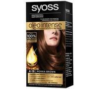 Syoss Oleo Intense Hair Color Dye 100% Pure Oils 0% Amonia 4-18 Mokka Brown