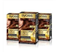 Syoss Oleo Intense Hair Color Dye 100% Pure Oils 0% Amonia 6-76 Warm Copper ( 3er Pack )