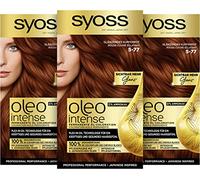 Syoss Oleo Intense Oil Colouration 5-77 Shiny Copper Red Level 3 (115 ml), Permanent Hair Colour with Nourishing Oil, Colouration without Ammonia