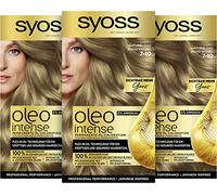 SYOSS Oleo Intense Permanent Oil Colouration 7-10 Natural Blonde with Nourishing Oil and Ammonia Free Pack of 3 x 115 ml