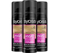 Syoss Rug Retoucher Concealer Spray Dark Blonde Level 1 (3 x 120 ml), Root Spray Covers Darker and Grey Renewable Roots, Root Colour Lasts Until The Next Hair Wash