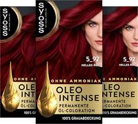 Syoss Oleo intense Oil Colouration 5-92 Bright Red (115ml) Permanent Hair Colour with Nourishing Oil Ammonia Free