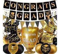 Syoulin Graduation Decorations, Congrats Grad Banner/Foil Balloon,congratulations balloons,Decoration suitable for graduation parties21 pieces