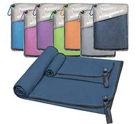 SYOURSELF 2 Pack Microfiber Camping Towel, Quick Dry Towel, Soft Absorbent Compact Travel Gym Workout Sweat Towel for Beach Yoga Swim Travel Camping Hiking Backpack Essentials (L:60"x30"+12"x24")