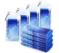 SYOURSELF Cooling Towels for Neck and Face, 4 Pack 40" x 12" Cooling Towel for Hot Weather, Soft Breathable Instant Cool Chilly Pad for Sports Golf Yoga Gym Athletes Camping Ice Towels(Bstarry)