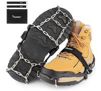 SYOURSELF Ice Cleats for Shoes and Boots Women Men, Crampons Non Slip Snow Chains Ice Grippers for Shoes and Boots, Traction Cleats Shoe Spikes for Snow and Ice Fishing Hiking Walking Climbing