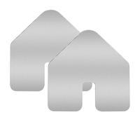 SYOWADA 2 Pcs Stainless Steel Bow Keel Guard 9.84'' X 9.84'' Boat Bow Protector Notched Bow Guard