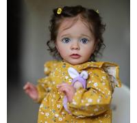 SYP 55cm Reborn Doll - Realistic Silicone Baby Doll, Soft Newborn Toy, Real Sweet Girl, with Accessories Perfect for Collectors and Gifts