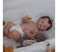 SYP Reborn Baby Dolls 45 cm Realistic Newborn Baby Silicone Full Body, Handcrafted Reborn Toddler with Toy Accessories,Gift for Kids Age 3+