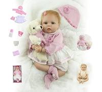 SYP Reborn Dolls 22 Inch 55cm Soft Silicone Vinyl Reborn Body Dolls Realistic Handmade Reborn Dolls Girl That Look Real Newborn Reborn Doll Xmas Gift Girl Toy Reborn Toddler Dolls