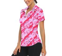 Syphiby Ladies Summer Short Sleeve Golf Sport Gym Tops Womens Polo Shirts