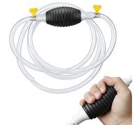 Syphon Pump Kit, 2m Hand Water Pump for Fuel Transfer and Fish Tank Maintenance, Durable Siphon Pump Kit with Stainless Steel Clips, Portable Stick Pump for Liquid Transfer