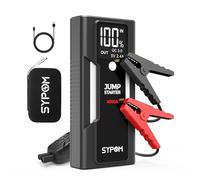 SYPOM Jump Starter, 4000A Peak Car Battery Jump Starter (for All Gas or Up to 10L Diesel), Portable Car Starter Battery Pack with Extended Smart Jumper Cables,12V Auto Jump Box with LED Light