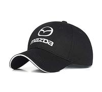 SYQCM Cars Baseball Cap for Mazda 3 IV Sedan 2019-, Sports Baseball Hat Logo Car Racing Running Cap Ladies Men's Golf Sun Hat Breathable Accessories,Black