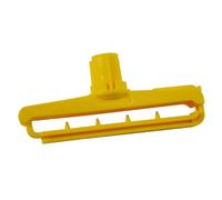 SYR Clip-It II Kentucky Mop Holder Yellow (pack 10) | Secures mop heads firmly for professional cleaning, with a simple clip mechanism to swap heads quickly.